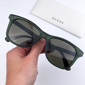 🔥  Gucci GG0936S 003 Sunglasses Green Brown Square Men